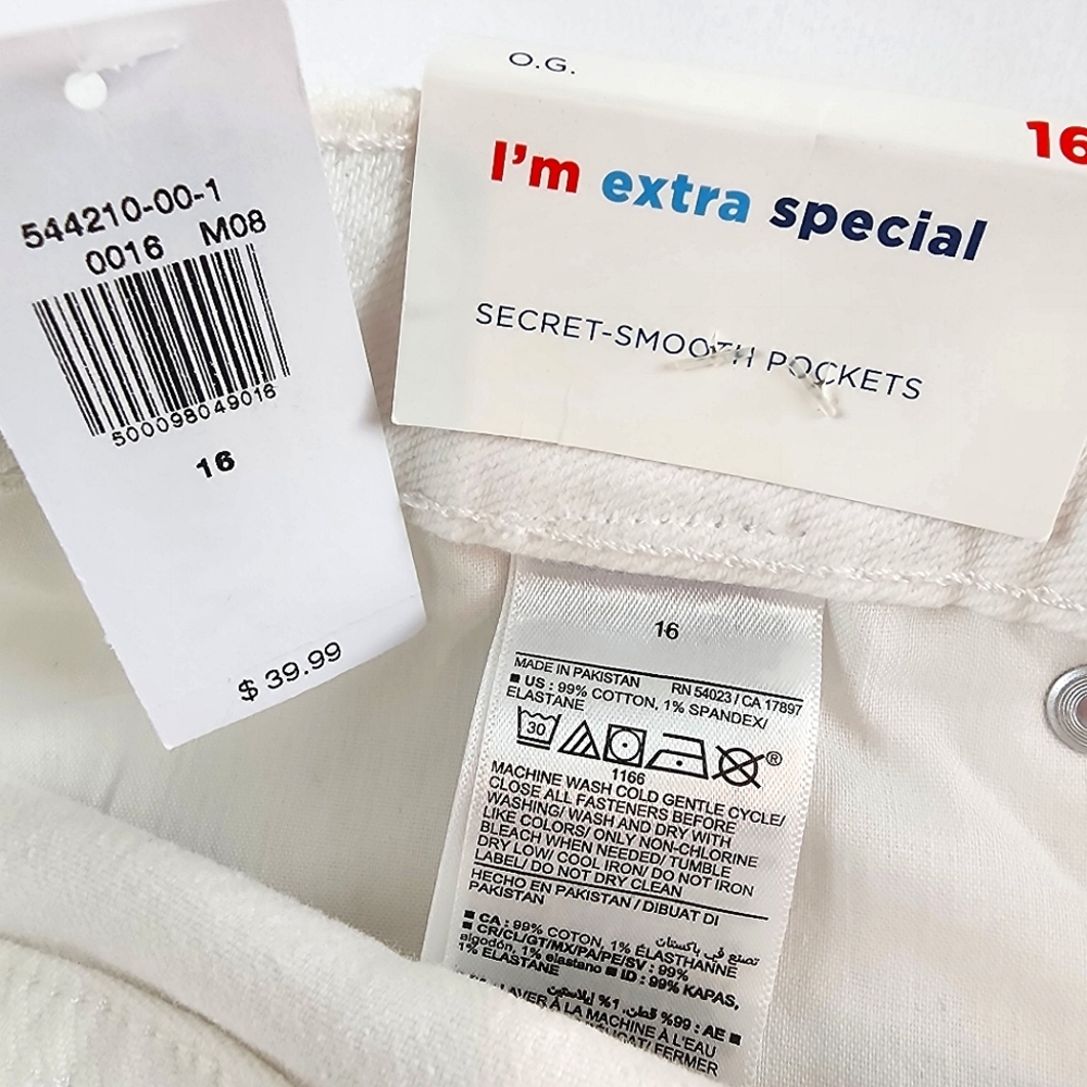 NWT Old Navy OG Straight Cut-off Shorts 3" Inseam White Size 16 - Picture 9 of 9